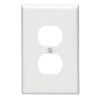 Leviton Thermoset Midway 1-Gang Duplex Receptacle Wallplate