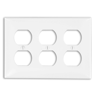 Leviton Thermoplastic Nylon Duplex Receptacle Wallplate, Device Mount