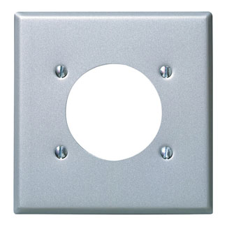 Leviton 302 Stainless Steel Device/Flush Mount 2-Gang Wallplate
