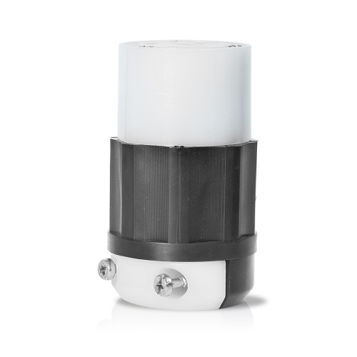 Leviton Industrial Grade 3-Wire 2-Pole Polarized Locking Connector, 125-Volt