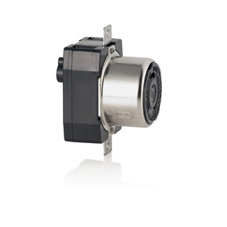 Leviton Industrial Grade Flush Mount Corrosion-Resistant Locking Receptacle