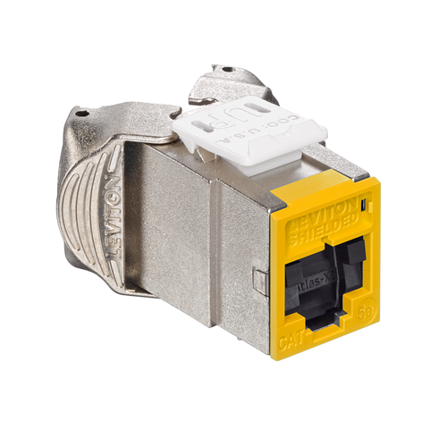 Leviton 5ESJK-ST5 Atlas-X1 Cat 5e Shielded QuickPort Jack with Shutters