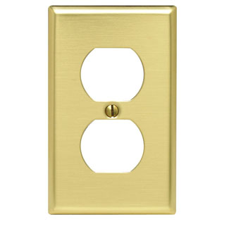 Leviton 5-Gang Duplex Receptacle Wallplate, Stainless Steel