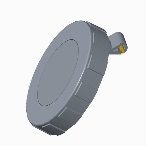 Leviton CA100 IP67 Watertight Closure Cover for Pin & Sleeve Receptacles, 100 Amp, Valox 357, Gray
