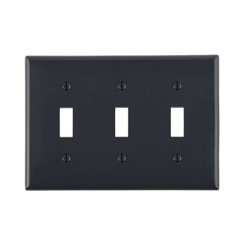 Leviton Thermoplastic Nylon 3-Gang Toggle Wallplate