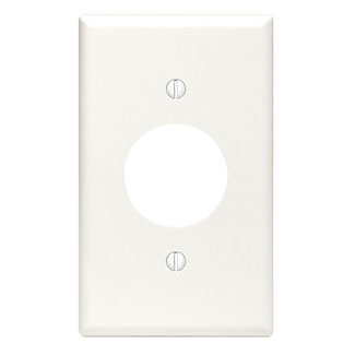 Leviton Thermoset Tamper-Resistant 1-Gang Single Receptacle Wallplate, White