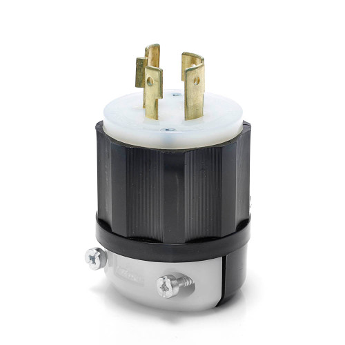 Leviton Industrial Grade 3-Pole 4-Wire Locking Plug, 20A 250V L15-20P