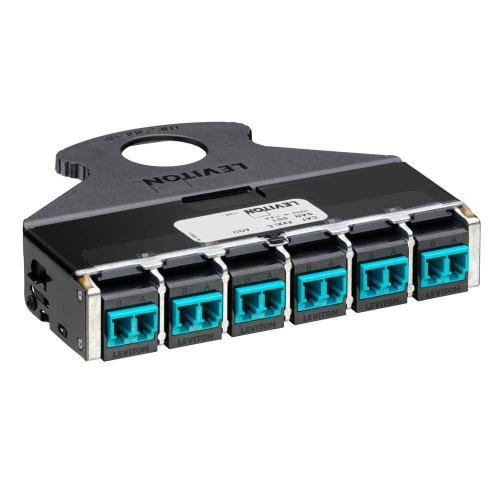 Leviton e2XHD 12-Fiber QuickPort® LC Cassette, OM3 Aqua
