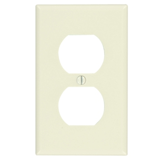 Leviton 1-Gang Thermoset Duplex Receptacle Wallplate, White