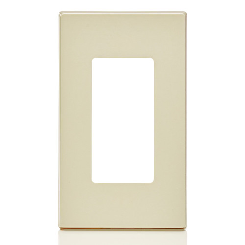 Leviton Snap-On Screwless Decora Plus Wallplate, Polycarbonate, Light Almond
