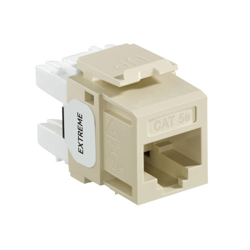 Leviton QuickPort Category 5e (Cat5e) Jack, 8P8C UTP, Ivory