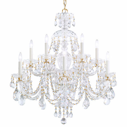 Schonbek SCH-3601 Sterling 12 Light 29in x 30in Two-Tier Chandelier