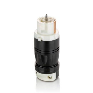 Leviton 4-Wire 3-Pole California Style Locking Connector, Industrial Grade