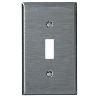 Leviton Stainless Steel Midway 1-Gang Toggle Switch Wallplate