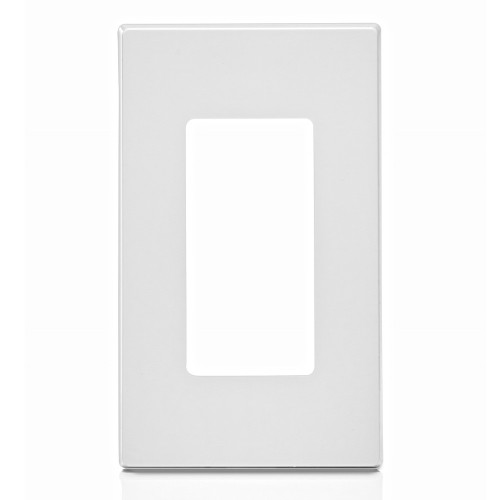 Leviton 1-Gang Decora Plus Screwless Wallplate, Polycarbonate, Gray