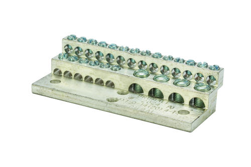 NSi Industries 24-Circuit Stacked Neutral Bar, Aluminum