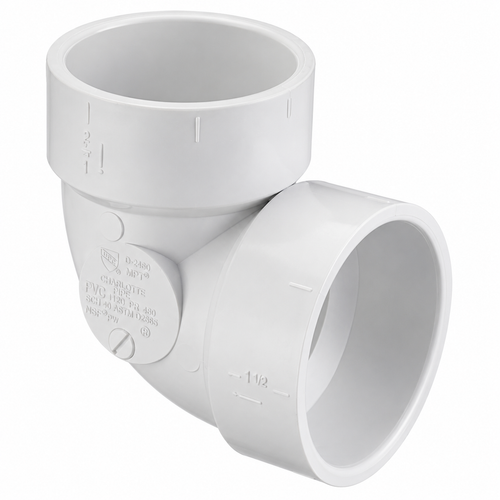 Spears PVC DWV Vent Elbow, Hub x Hub