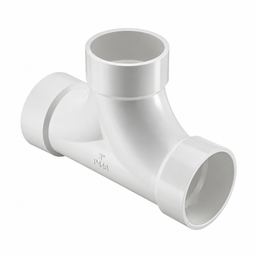 Spears PVC DWV 2-Way Clean-Out, Hub x Hub x Hub