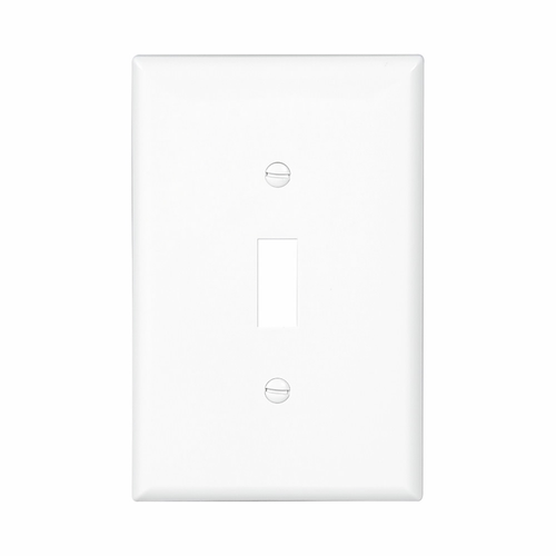 Eaton Toggle Wallplate, Polycarbonate, Single-Gang, Mid-Size