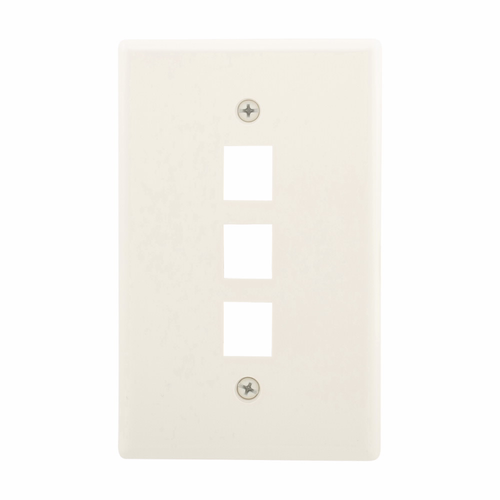 Eaton 3-Port Modular Midsize Wallplate, Thermoplastic Elastomer (TPE)