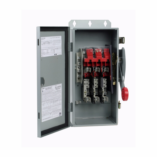 Eaton Heavy-Duty Fused Safety Switch, NEMA 3R, Painted Galvanized Steel