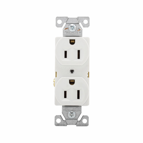 Eaton Commercial Specification Grade Duplex Receptacle, 15A, #14-10 AWG