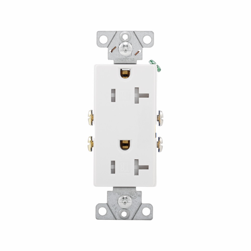 Eaton Residential Grade Decorator Duplex Receptacle, 20A