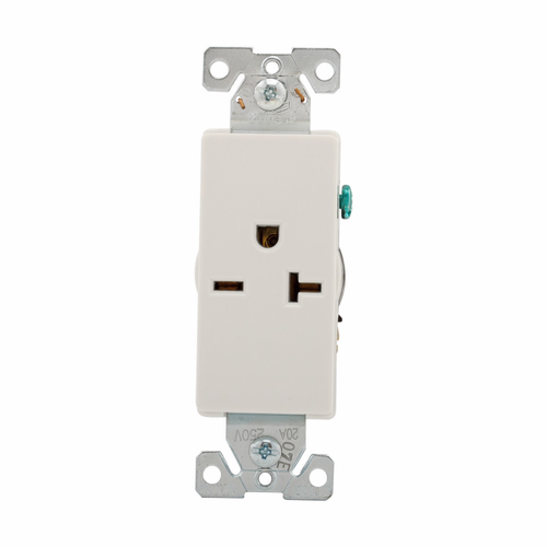 Eaton Heavy-Duty Industrial Specification Grade Decorator Single Receptacle, #14-10 AWG