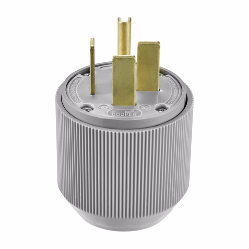 Eaton Extra Heavy-Duty Straight Blade Plug, 50A 250V, 3-Pole 4-Wire Industrial Grade