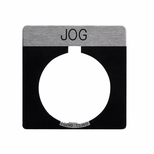 Eaton 10250T Series Legend Plate, Black Field, White JOG Legend