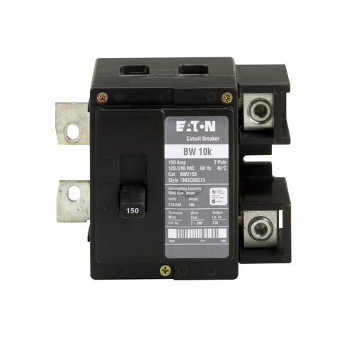 Eaton Type BW Two-Pole Plug-On Circuit Breaker, 120/240V