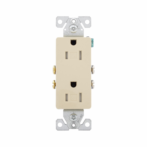 Eaton Tamper-Resistant Decorator Duplex Receptacle, 15A/125V