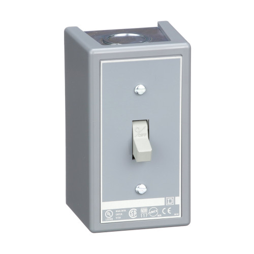 Square D Manual Motor Switch, 30A, 2-Pole, Toggle Operated