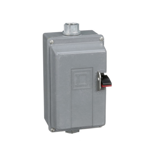 Square D 2510M Manual Motor Starter, 3-Pole, 600VAC