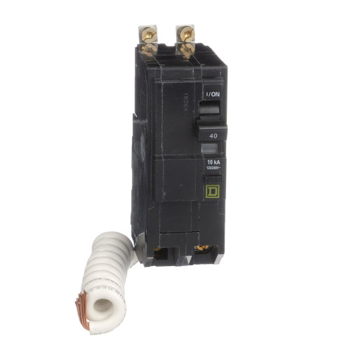 Square D QO 40A 2-Pole Bolt-On Circuit Breaker with Class B Ground Fault Protection