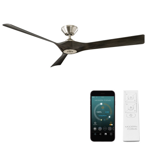 Modern Forms FR-W2204 Torque 3-Blade Smart Ceiling Fan, DC Motor