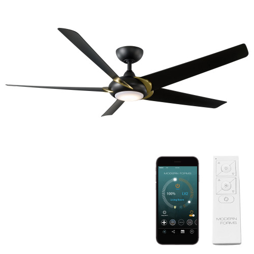 Modern Forms FR-W2304 Lucid 5-Blade DC Smart Ceiling Fan, Wet-Rated