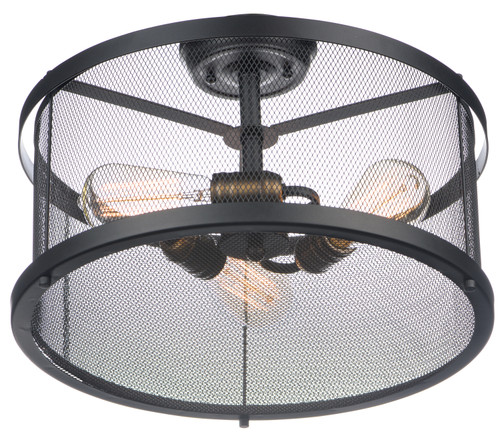 Maxim Lighting MAX-20110 Palladium 3-Light Flush Mount