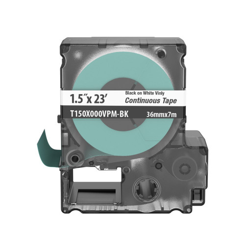 Panduit PXE™ T150X000VPM-BK Continuous Tape Cassette, Vinyl, Black/White