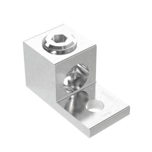 Panduit Pan-Lug One-Hole Mechanical Lug, Tin-Plated Aluminum