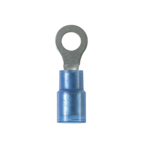 Pan-Term® PN14-10RX-C Ring Terminal, Expanded, Blue, Nylon, 14-18 AWG, #10 Stud