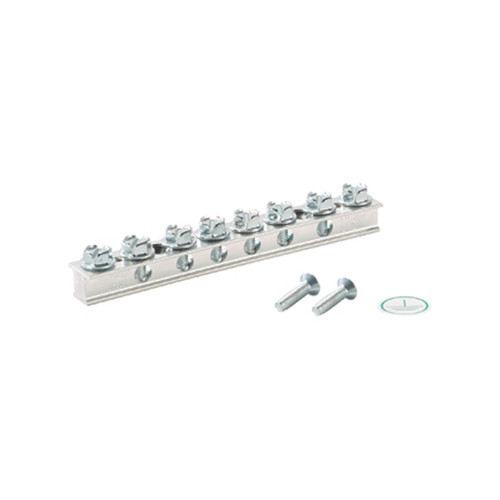 Panduit StructuredGround Universal Grounding Bar, 6-Port, Copper, Tin-Plated