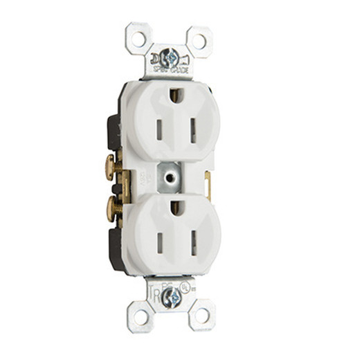 Pass & Seymour TR Tamper-Resistant Commercial Duplex Receptacle, Brown