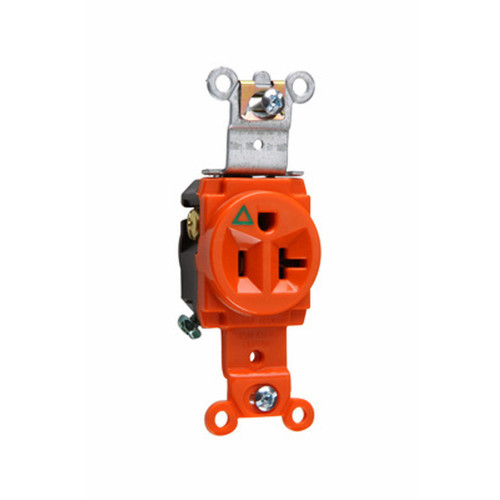 Pass & Seymour Isolated Ground Heavy-Duty Spec Grade Single Receptacle, 20A 125V