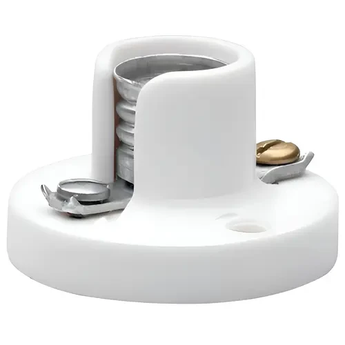 Pass & Seymour Plastic Candle Base Lamp Socket, 75W/125V, White