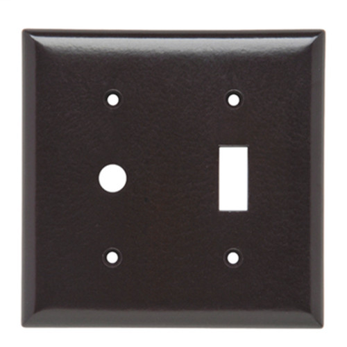 Pass & Seymour SP112 Two-Gang Telephone/Toggle Combination Wallplate, Thermoset Plastic
