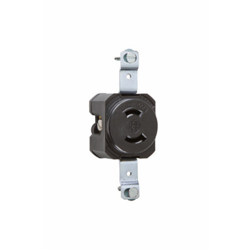 Pass & Seymour Turnlok NEMA L115 Single Receptacle, 15A 125V, Black