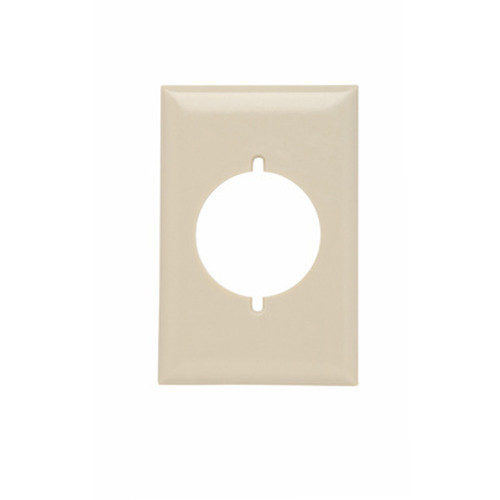 Pass & Seymour One Gang Power Outlet Receptacle Wallplate Opening, Ivory