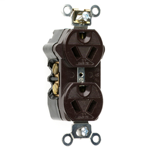 Pass & Seymour 5762 Duplex Self-Grounding Receptacle, 15A 277V