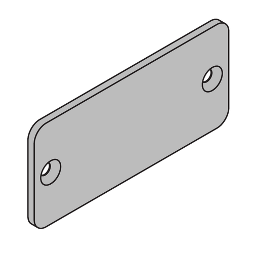 Schlage Electronics 23631823 AD/CO Series Decorative Plate with Fasteners, Exit Trim, 1.5"H x 3.25"W x .105"D, Satin Chrome